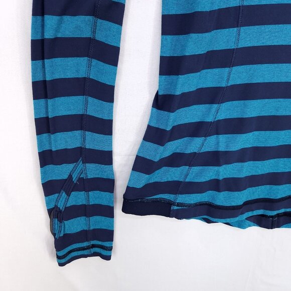 Lululemon Base Runner Shirt Women’s 6 Striped Pullover Long Sleeve Lightweight - Picture 10 of 11